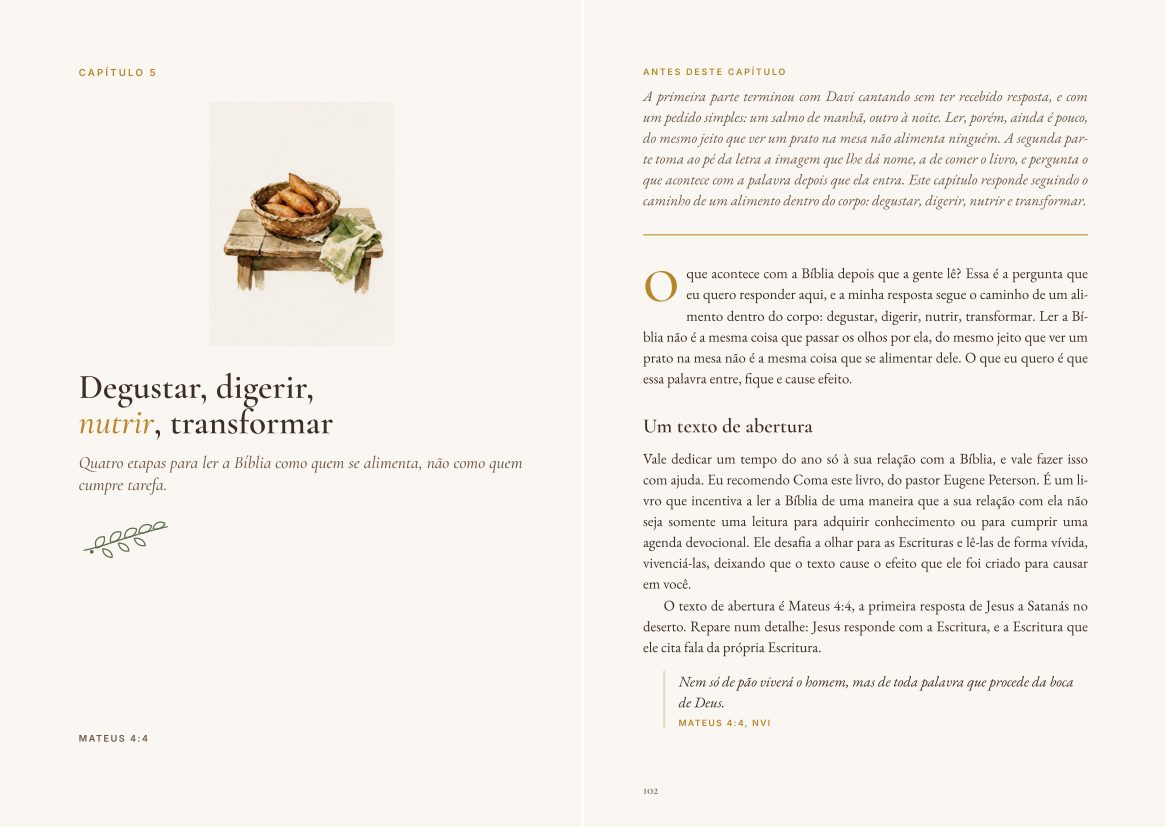 Abertura do capítulo 5, Degustar, digerir, nutrir, transformar